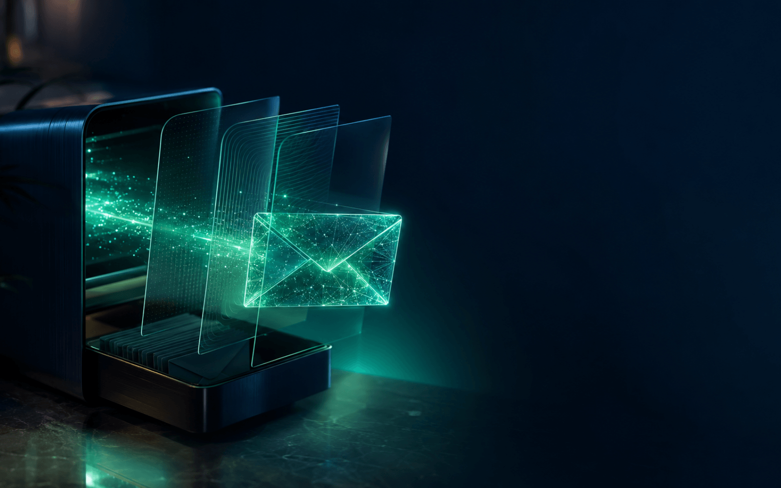 Atmospheric illustration representing private encrypted email